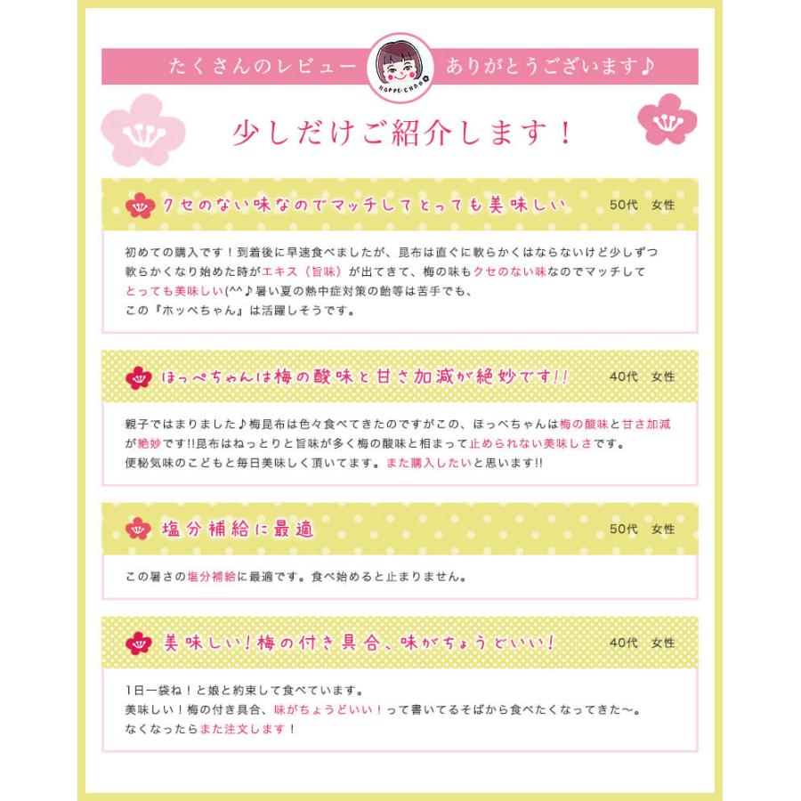 梅おやつ昆布 ホッペちゃん 6g×8袋